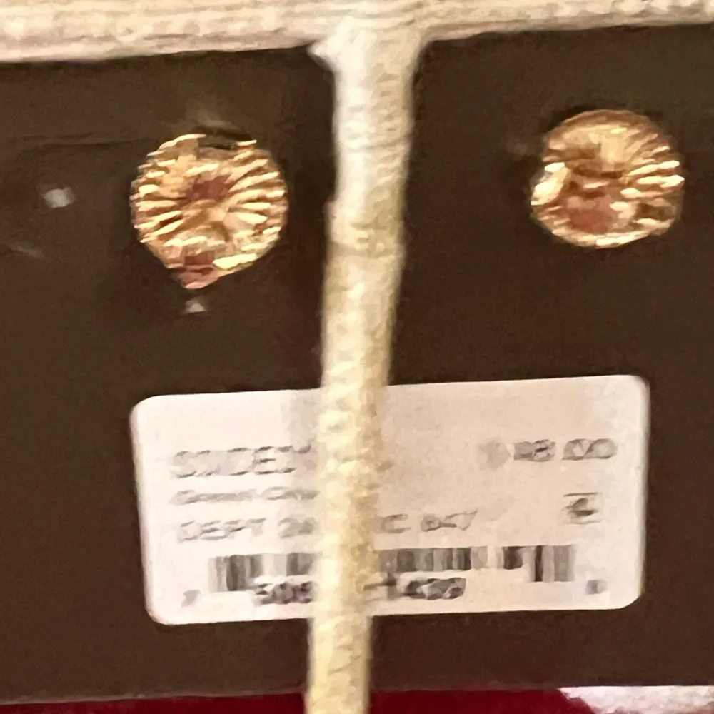 NWT Studio Barse Red and Gold Earrings #BJER - Picture 2 of 6